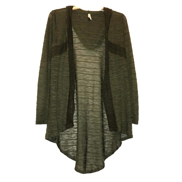 Vanity Sweaters - Vanity hooded light weight cardigan. Size S.